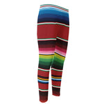 Mexican Serape Blanket Pattern Print Men's Compression Pants