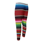 Mexican Serape Blanket Pattern Print Men's Compression Pants