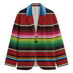 Mexican Serape Blanket Pattern Print Men's Cotton Blazer