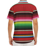 Mexican Serape Blanket Pattern Print Men's Deep V-Neck Shirt