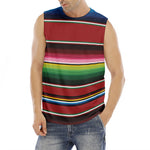 Mexican Serape Blanket Pattern Print Men's Fitness Tank Top