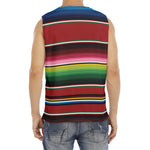 Mexican Serape Blanket Pattern Print Men's Fitness Tank Top