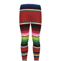 Mexican Serape Blanket Pattern Print Men's Leggings