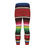 Mexican Serape Blanket Pattern Print Men's leggings
