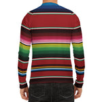 Mexican Serape Blanket Pattern Print Men's Long Sleeve Rash Guard