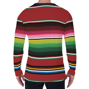 Mexican Serape Blanket Pattern Print Men's Long Sleeve T-Shirt