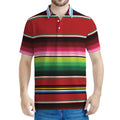 Mexican Serape Blanket Pattern Print Men's Polo Shirt