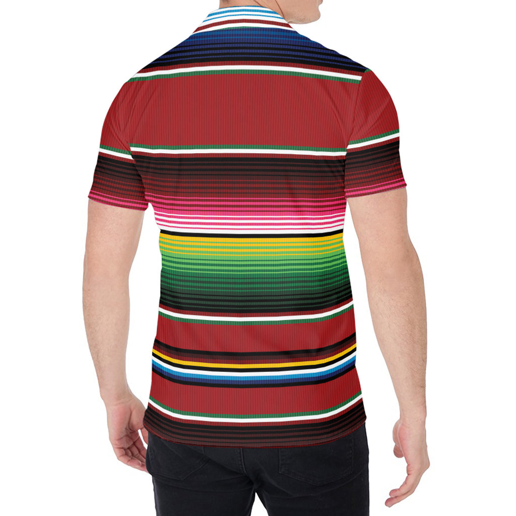 Mexican Serape Blanket Pattern Print Men's Shirt