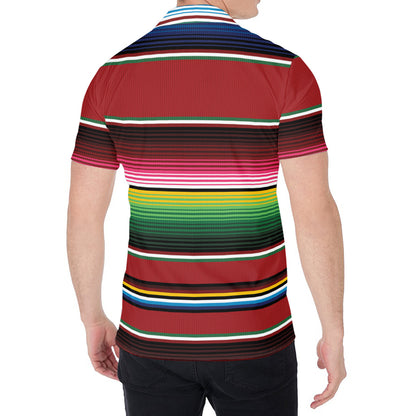 Mexican Serape Blanket Pattern Print Men's Shirt