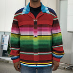 Mexican Serape Blanket Pattern Print Men's Shirt Jacket