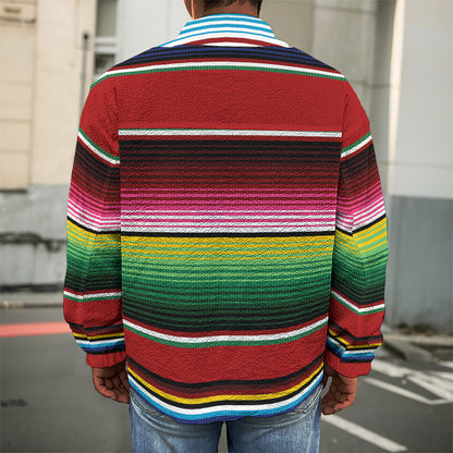 Mexican Serape Blanket Pattern Print Men's Shirt Jacket