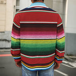 Mexican Serape Blanket Pattern Print Men's Shirt Jacket