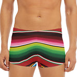 Mexican Serape Blanket Pattern Print Men's Short Boxer Briefs