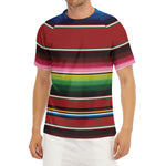 Mexican Serape Blanket Pattern Print Men's Short Sleeve Rash Guard