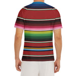 Mexican Serape Blanket Pattern Print Men's Short Sleeve Rash Guard
