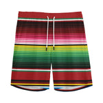Mexican Serape Blanket Pattern Print Men's Sports Shorts