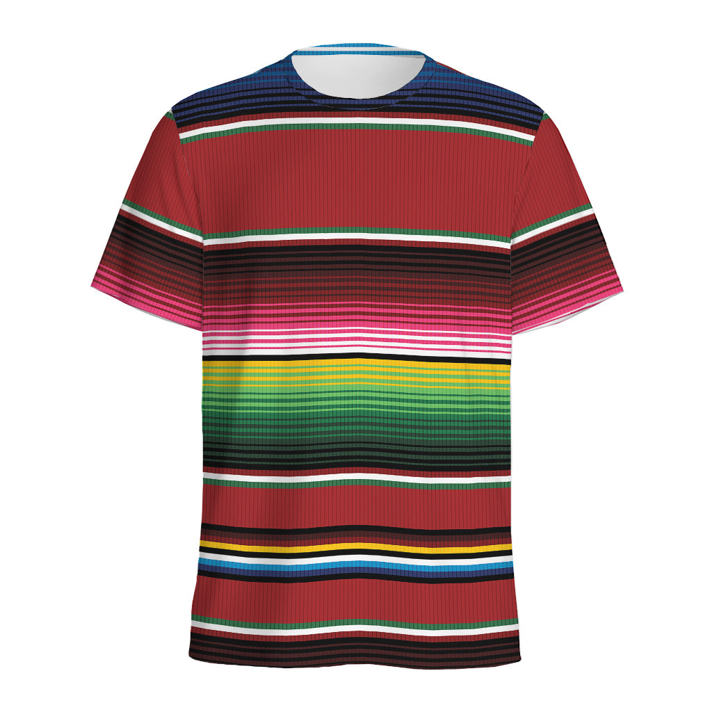 Mexican Serape Blanket Pattern Print Men's Sports T-Shirt