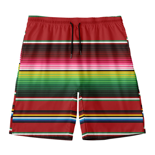 Mexican Serape Blanket Pattern Print Men's Swim Trunks