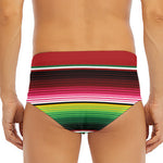 Mexican Serape Blanket Pattern Print Men's Triangle Swim Briefs