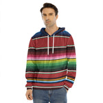 Mexican Serape Blanket Pattern Print Men's Velvet Pullover Hoodie