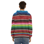 Mexican Serape Blanket Pattern Print Men's Velvet Pullover Hoodie