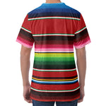 Mexican Serape Blanket Pattern Print Men's Velvet T-Shirt