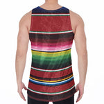Mexican Serape Blanket Pattern Print Men's Velvet Tank Top