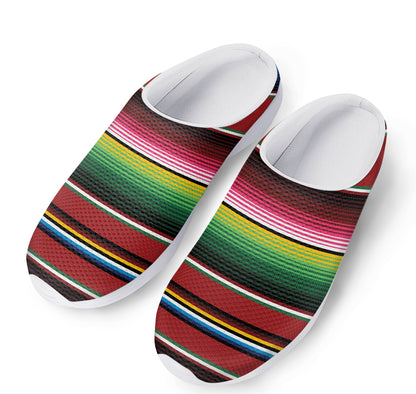 Mexican Serape Blanket Pattern Print Mesh Casual Shoes