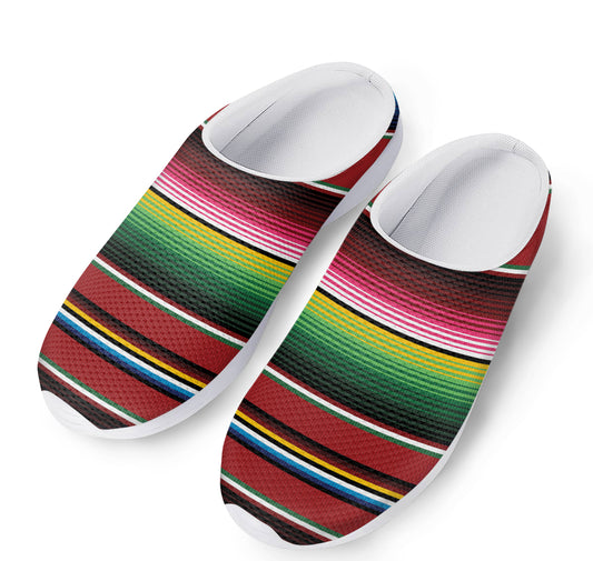 Mexican Serape Blanket Pattern Print Mesh Casual Shoes