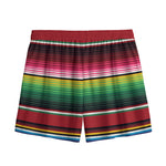 Mexican Serape Blanket Pattern Print Mesh Shorts