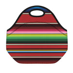 Mexican Serape Blanket Pattern Print Neoprene Lunch Bag