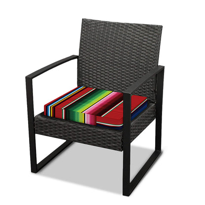 Mexican Serape Blanket Pattern Print Outdoor Seat Cushion Cover