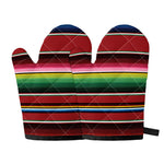 Mexican Serape Blanket Pattern Print Oven Mitts