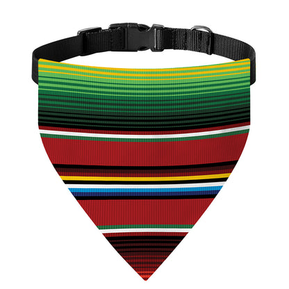 Mexican Serape Blanket Pattern Print Over The Collar Dog Bandana