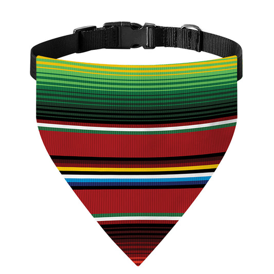 Mexican Serape Blanket Pattern Print Over The Collar Dog Bandana