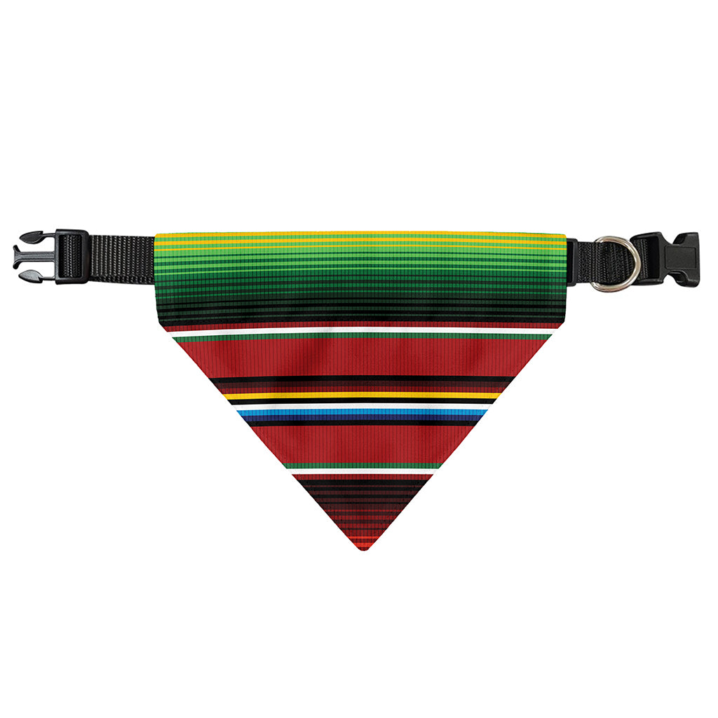 Mexican Serape Blanket Pattern Print Over The Collar Dog Bandana