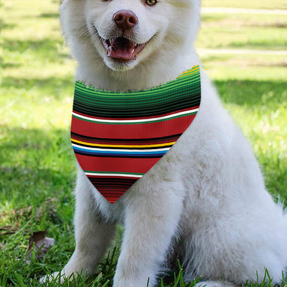 Mexican Serape Blanket Pattern Print Over The Collar Dog Bandana