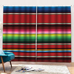 Mexican Serape Blanket Pattern Print Pencil Pleat Curtains