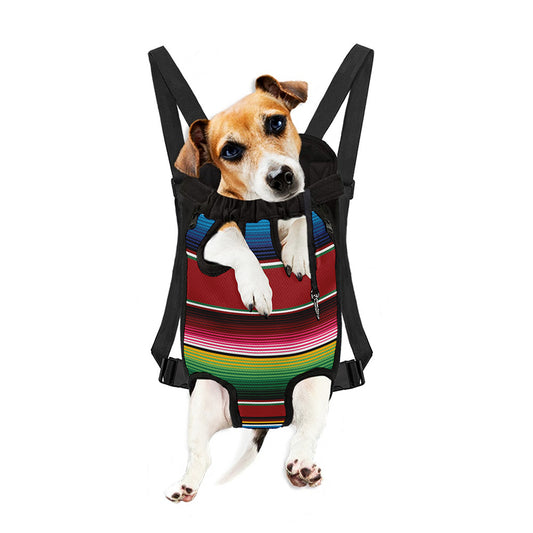 Mexican Serape Blanket Pattern Print Pet Carrier Backpack