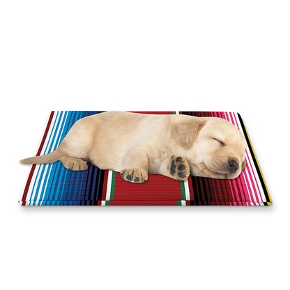 Mexican Serape Blanket Pattern Print Pet Cooling Mat Cover