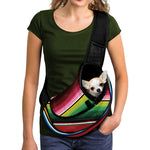 Mexican Serape Blanket Pattern Print Pet Sling Carrier
