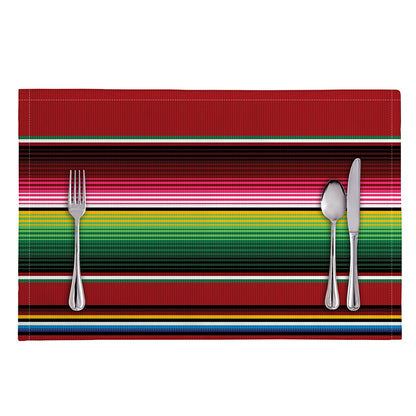 Mexican Serape Blanket Pattern Print Placemat