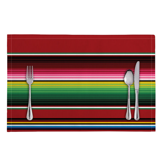 Mexican Serape Blanket Pattern Print Placemat