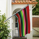 Mexican Serape Blanket Pattern Print Polyester Flag
