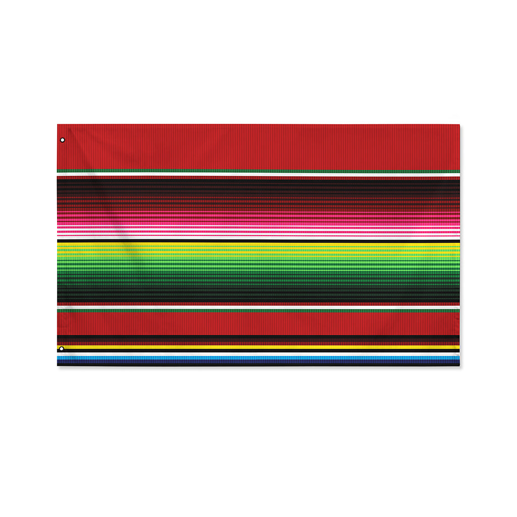 Mexican Serape Blanket Pattern Print Polyester Flag