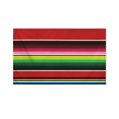 Mexican Serape Blanket Pattern Print Polyester Flag