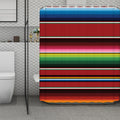 Mexican Serape Blanket Pattern Print Polyester Shower Curtain