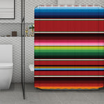 Mexican Serape Blanket Pattern Print Polyester Shower Curtain