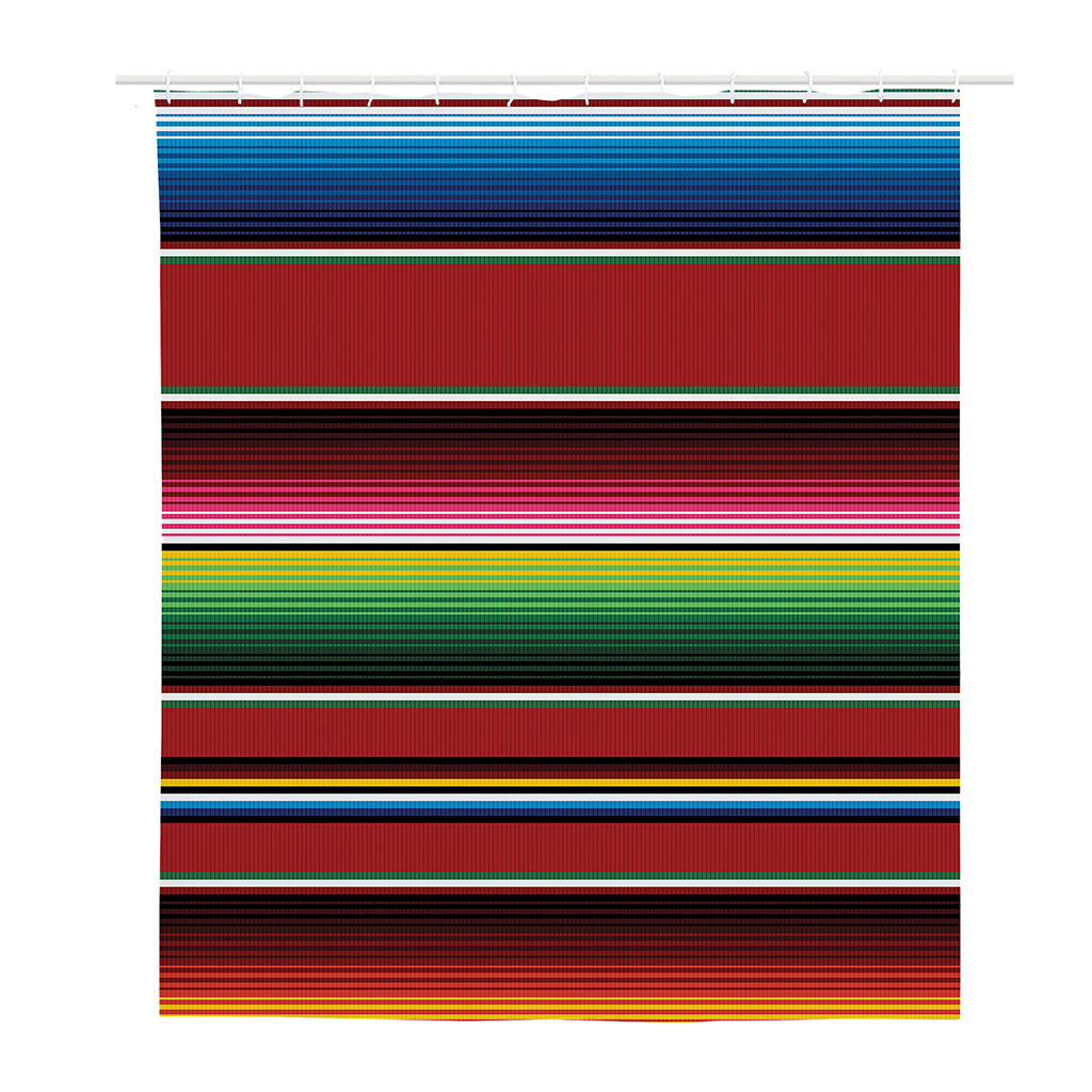 Mexican Serape Blanket Pattern Print Polyester Shower Curtain