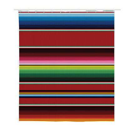 Mexican Serape Blanket Pattern Print Polyester Shower Curtain